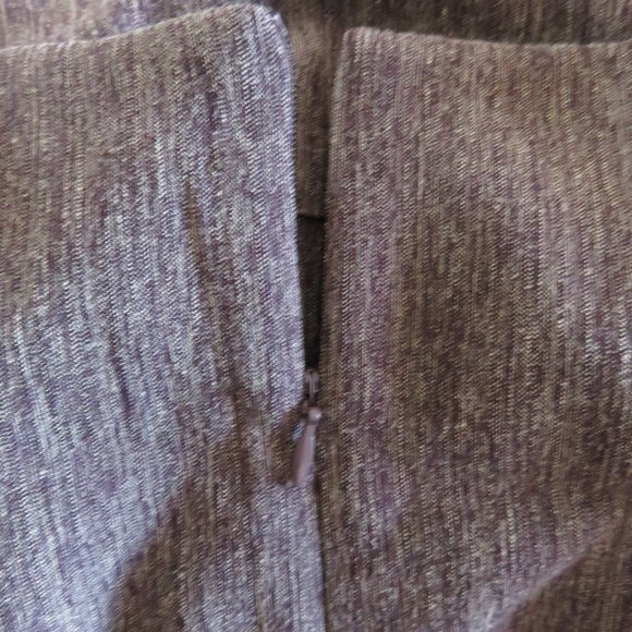 Connected Apparel Belted Sheath Dress | Plum Tweed - Picture 8 of 11